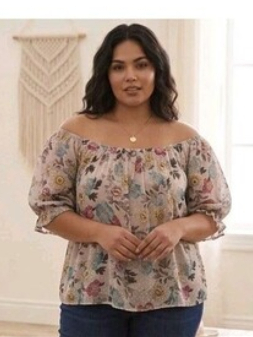 Torrid Floral Blouse Women's Size 4 Or 4X Chiffon Multicolor Sheer Top  Babydoll